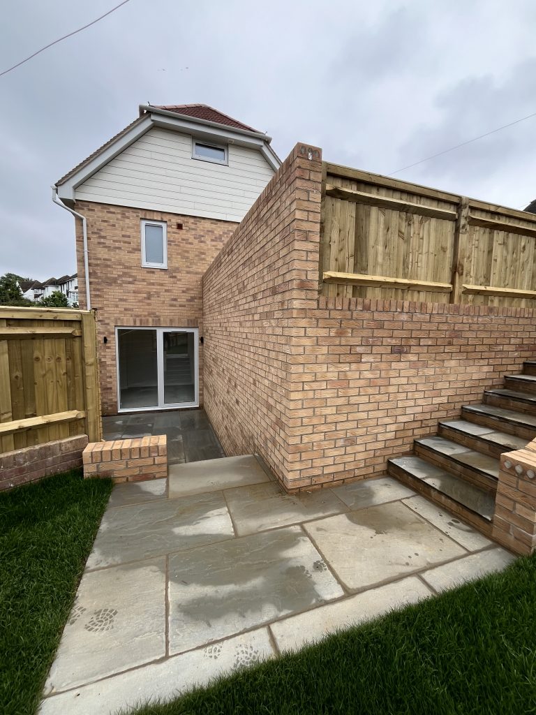 Back garden brickwork.