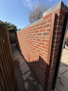 Brickwork in back garden.