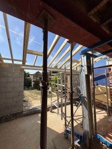 RSJ with scaffolding.