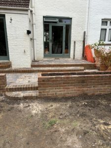Brick patio.