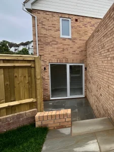 Brickwork in back garden.